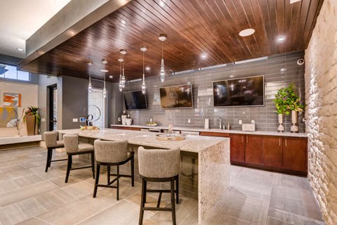Inviting Community Kitchen at Touchstone Modern Apartment Homes, Broomfield, Colorado